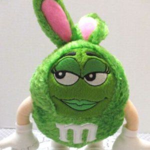M&M Bunny Rabbit Plush Stuffed 10.5'' Bunny Ears M&M's Easter Plushie